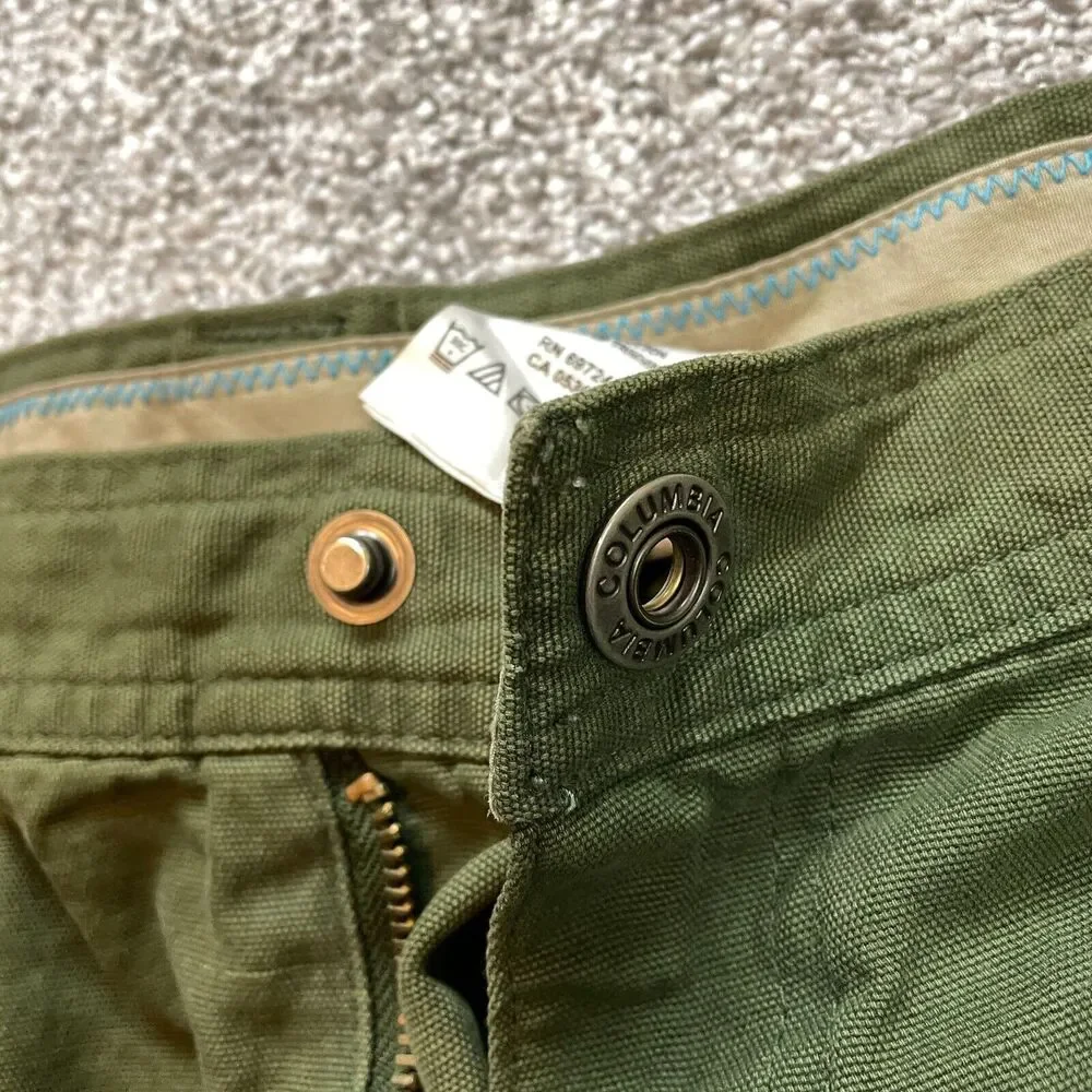Columbia Chino Shorts Mens 38 Green Cotton Outdoor hiking Adult 11